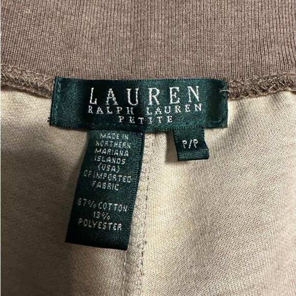 Ralph Lauren Matching Lounge Set Petite P/P Neutral Stretch Comfy Casual Small - Picture 9 of 14